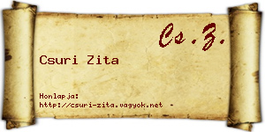 Csuri Zita névjegykártya